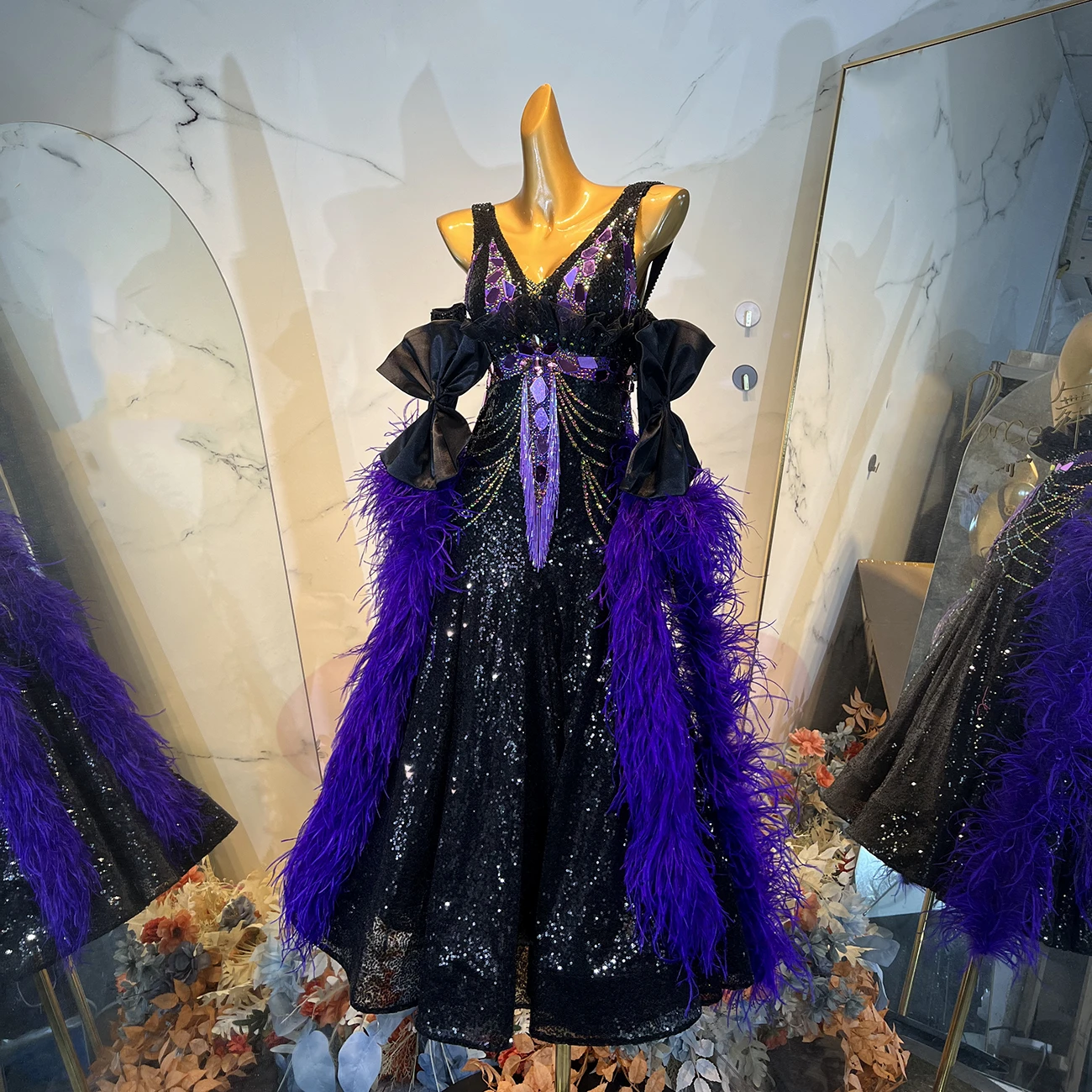 Vestido de baile latino para niños y adultos, vestido brillante de noche personalizado de alta gama con piedra AB, ropa de mujer de Tango precisa