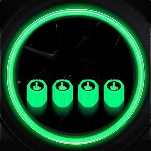 Imagen 2 del producto Tapas de válvula de neumático de coche, cubierta de válvula de neumático luminosa, tapa de rueda de Calavera, tapas de pezón a prueba de polvo, aplicable para coche, motocicleta, bicicleta, nuevo