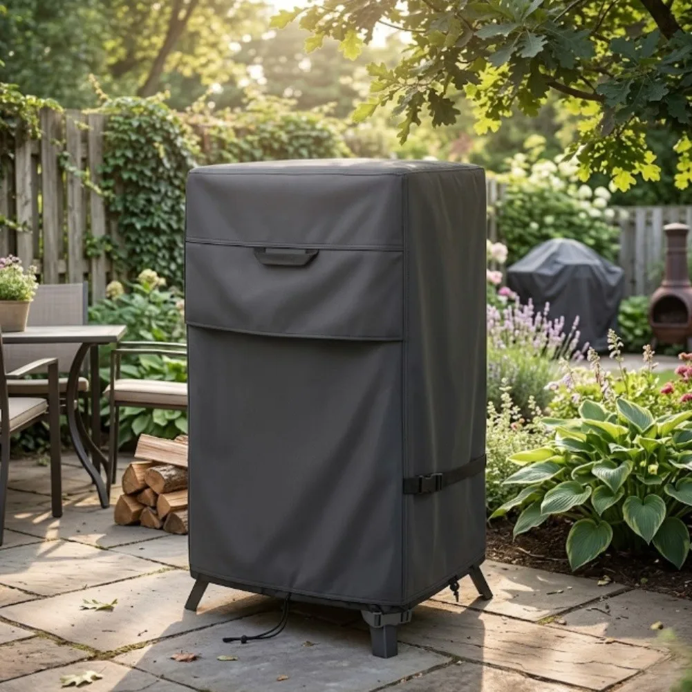 

For Outdoor Vertical Smoke Hood Built with 600D Fabric for Reliable Protection of Electric Grills and Lawn Mower Units