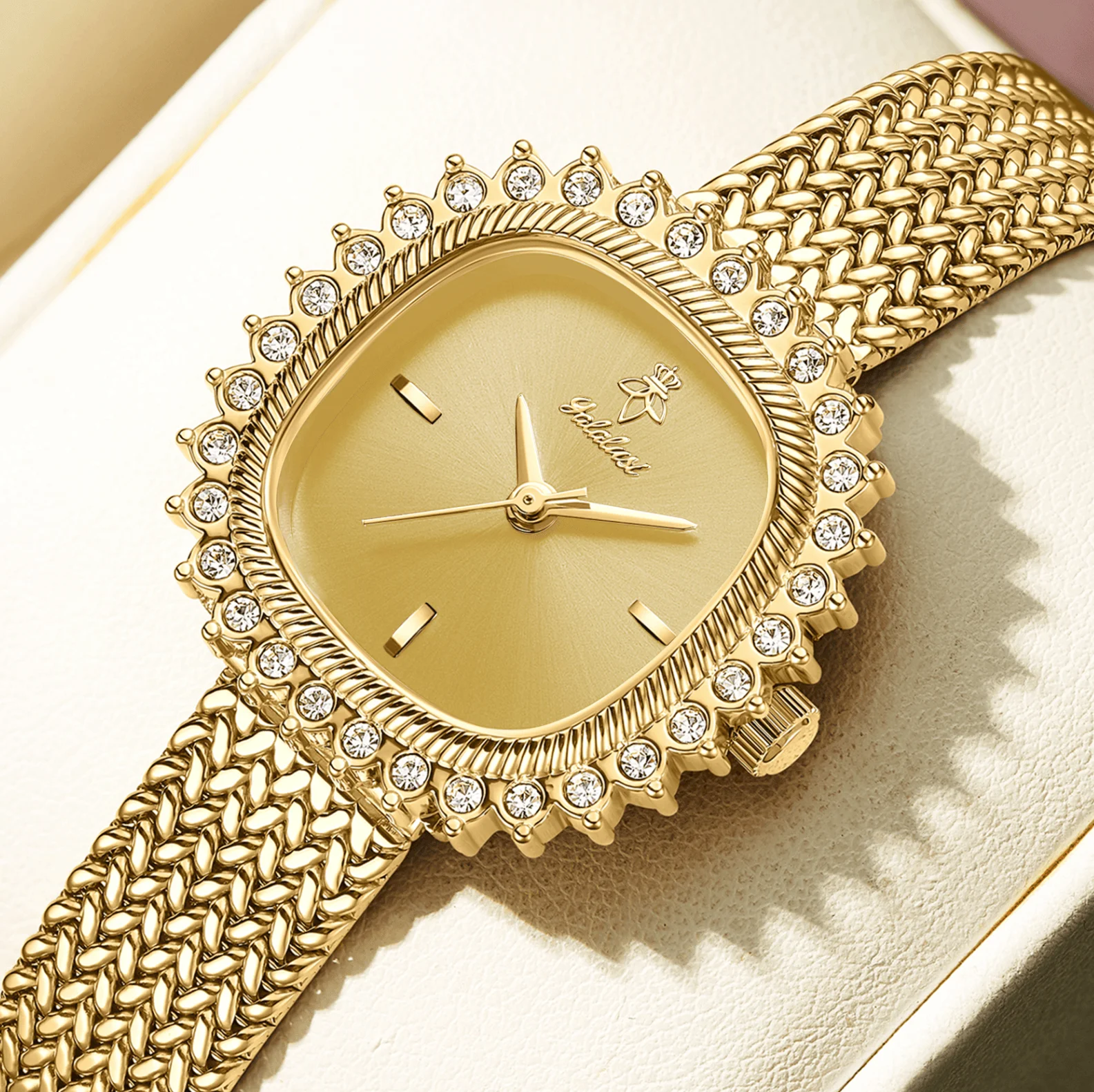 

Бренд YaLaLuSi, новейшие компактные и очаровательные женские кварцевые часы, роскошные хрустальные акценты, идеальный подарок для женских праздников