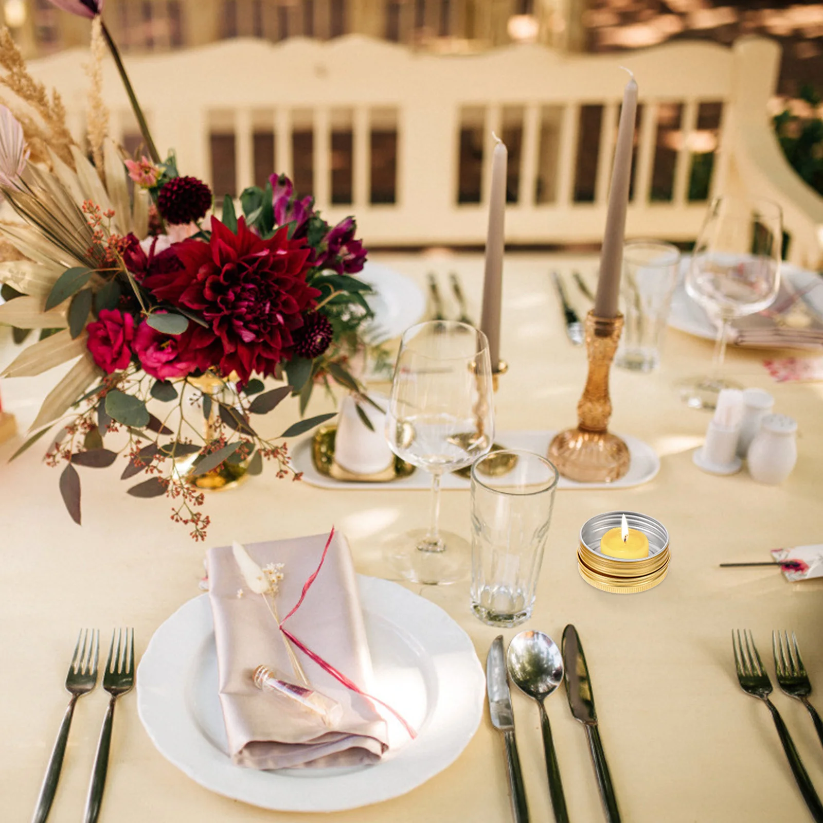 

6pcs Aluminum Jars Heat-Resistant Storage Containers For Diy Candles Cosmetics Lip Balm Cream Tea Organizers Round Tin