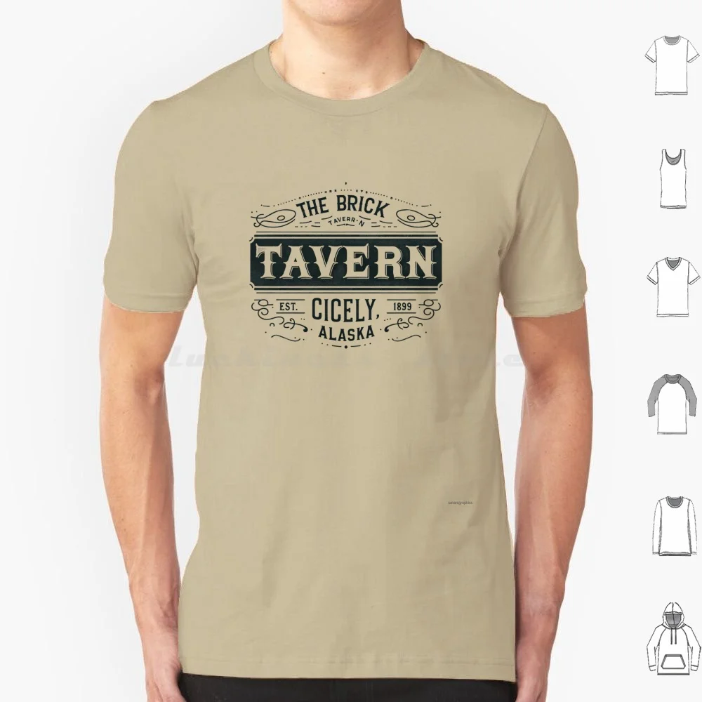 تي شيرت تحية التعرض الشمالي من Brick Tavern تي شيرت قطني للرجال والنساء يمكنك صنعه بنفسك طباعة التعرض الشمالي برنامج تلفزيوني سيسلي ألاسكا ألاسكا #1