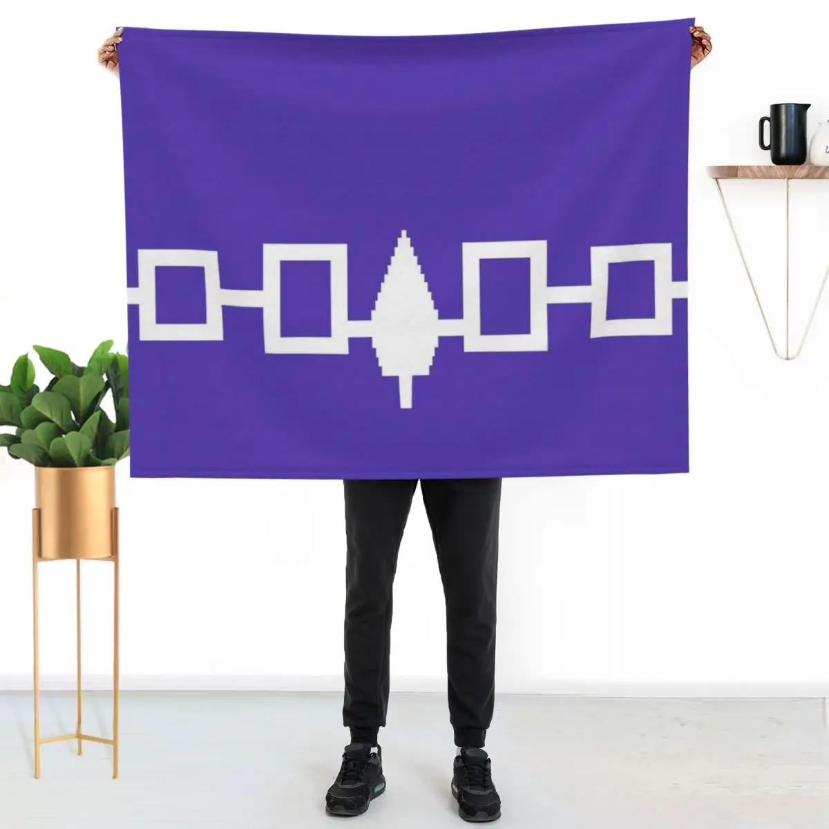 

Flag of Iroquois Confederacy Throw Blanket Soft Plush Blanket as Housewarming Gift