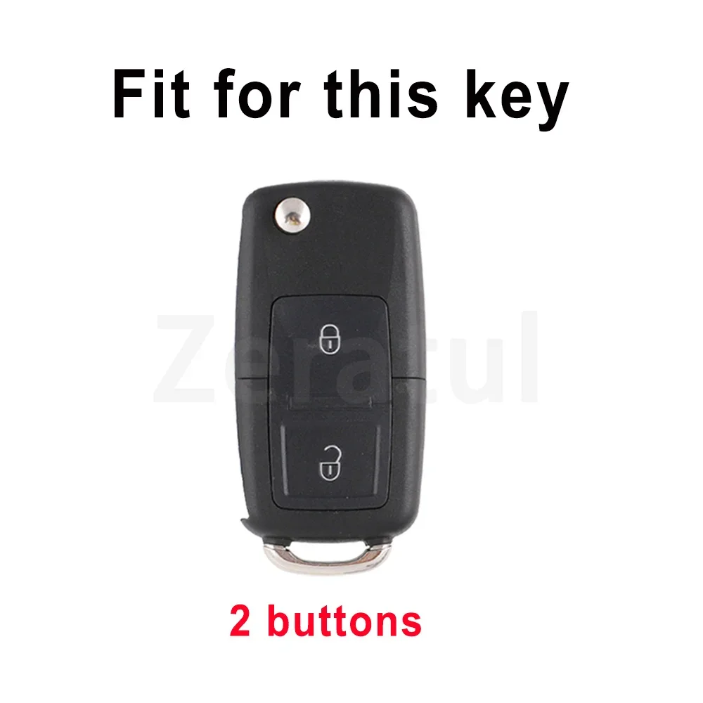 2 Buttons Car Key Case Cover For VW Volkswagen Golf 4 5 6 MK6 Polo Tiguan Passat B5 B6 B7 Jetta Lavida For Skoda Octavia TPU