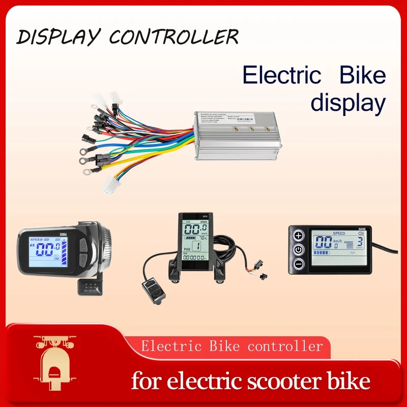 36v 48v 60v 750w 500w Electric Bike Brushless Motor Controller with LCD Display Electric Bicycle Scooter E-bike Parts