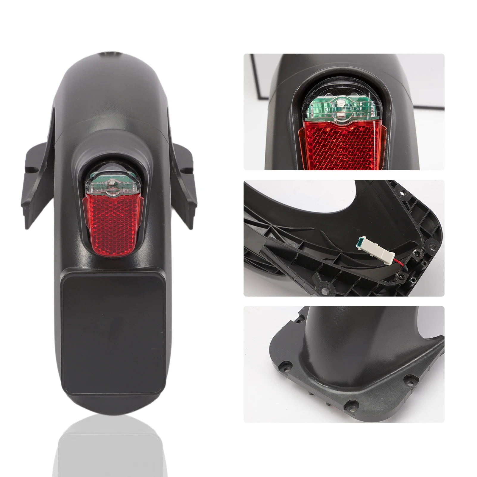 Rear Mudguard with LED Rear Light for Segway Ninebot Max G30 / G30LP / G30LE / G30LE II Replacement Accessories