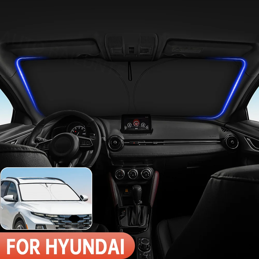 

Солнцезащитный козырек на лобовое стекло для Hyundai Sonata 2020-2026, защита от УФ-излучения, аксессуар для салона автомобиля
