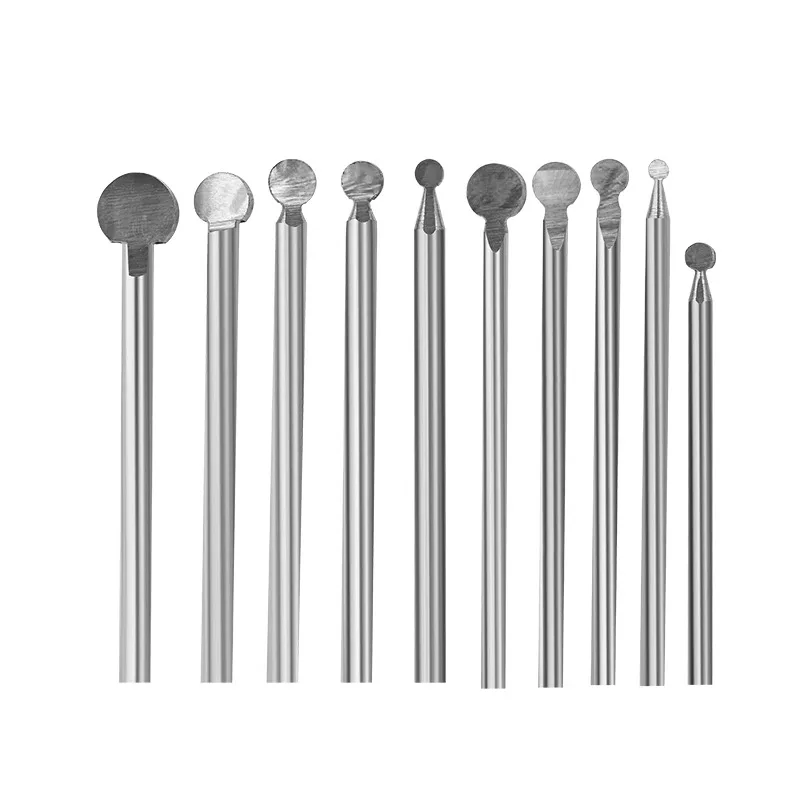 

3mm Milling Cutter Drill Bit Round Cutter Carving Wood Carving Electric Grinding Embryo Making White Steel Milling Cutter Head