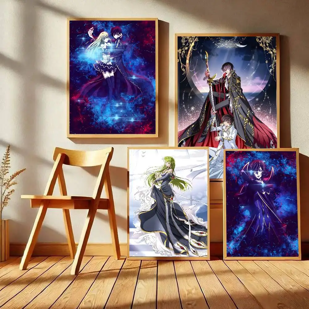 Code Geass Classic Japanese Anime Character Poster Art With Prints Home Bedroom Living Room Decoration Gift