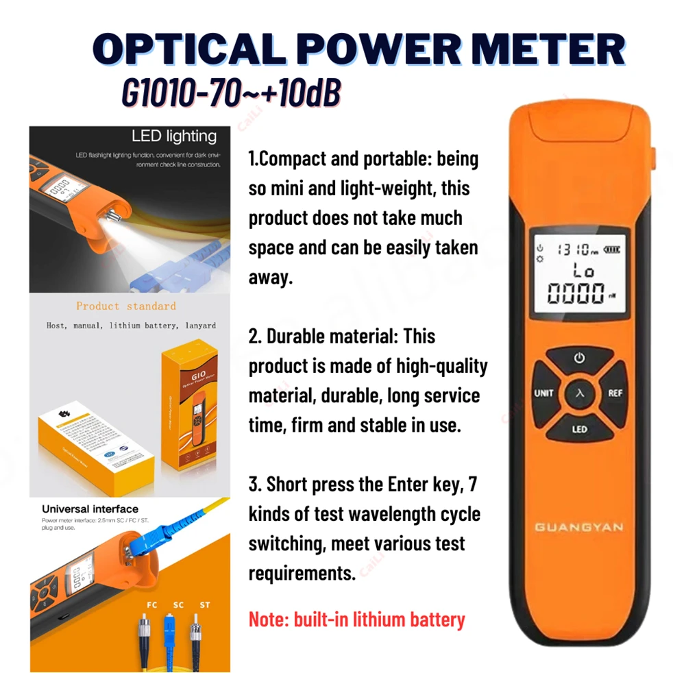 FTTH  Fiber Optic Toolkit with SC Connector OPM G1010 Cleaver SKL-6C Miller CFS-3 Scissors