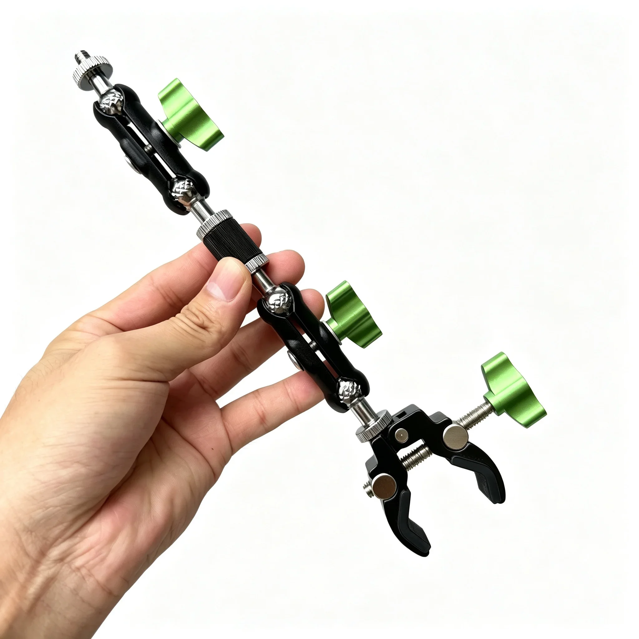 Camera Metal Super Clamp with Double Ball Head Magic Arm for DSLR Monitor Light Mic Gopro Phone Mount Photography Accessories