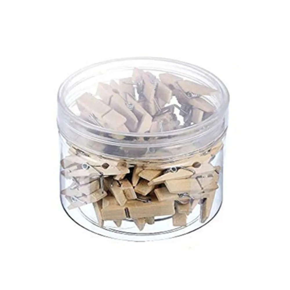 

50Pcs/Box Pushpins Wooden Clips Push Pin Colorful Decorative Blackboard Push Pins Durable Convenient Thumb Tacks Home