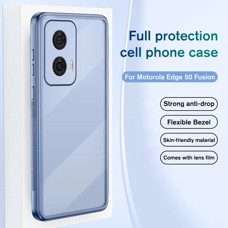 Edge50Fusion TPU+PC Back Cover For Motorola Edge 50 Fusion 50 Pro 40 Neo 5G All Camera Protector Phone case Shockproof fundas