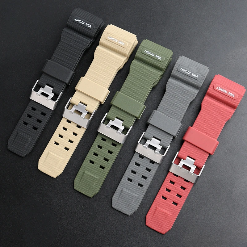 For Casio G-SHOCK Special Interface Multi-Color Soft Accessories Big Mud King GWG-1000/GB Series Resin Silicone Watch Strap