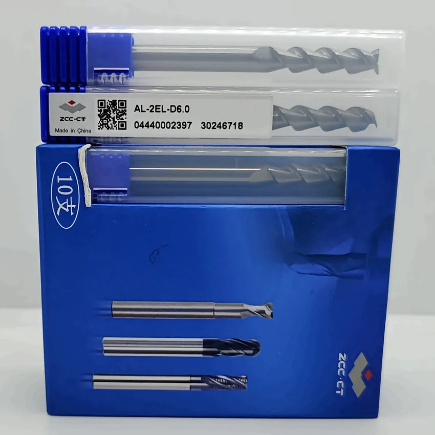 

ZCC.CT AL-2EL AL-2EL-D3.0/ AL-2EL-D4.0 / AL-2EL-D5.0 / AL-2EL-D6.0 Two Flute Straight shank Long blade Flat end mills 1pcs/box