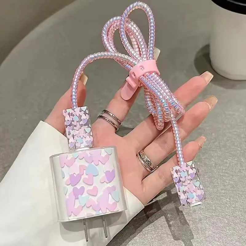 Funda para Apple 18/20w, funda protectora para cargador aplicable a iPhone 16/15, carcasa protectora para mordeduras de cabeza de Cable de datos