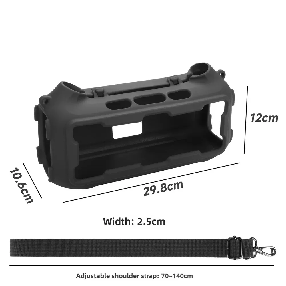 Hot Sales Shockproof Silicone Cover Weather Resistant Black For Soundcore Boom 2 Speaker  Travel Ready Replace Practical Parts
