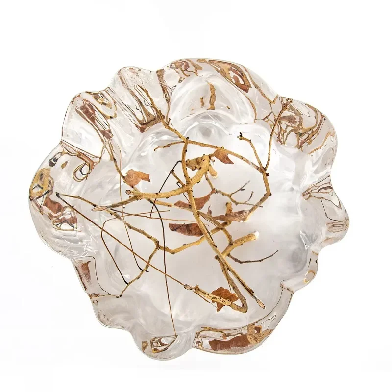 Acrylic wrapped dried branch ornaments, branch stools, water flow version stools, trinkets