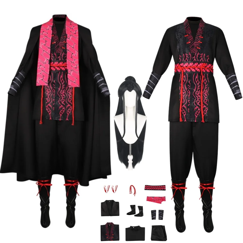 Fantasia de Cosplay Jia Qiu Limbus: Casaco, Calças, Acessórios e Peruca para Role Play de Anime e Jogos