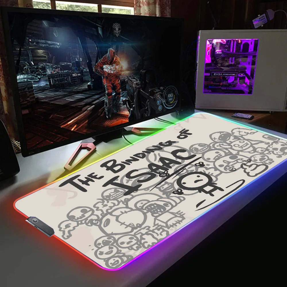 

The Binding Of Isaac Mouse Pad Anime Kawaii Gaming Accessories Large Gamer XL Mause Carpet PC Desk Mat Keyboard LOL RGB Mousepad