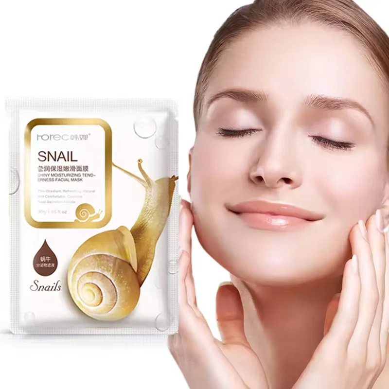 

10pcs Snail Moisturizing Face Mask Replenishment Oil Control Tender Face Sheet Masks Facial Mask Skin Care Korean Cosmetics