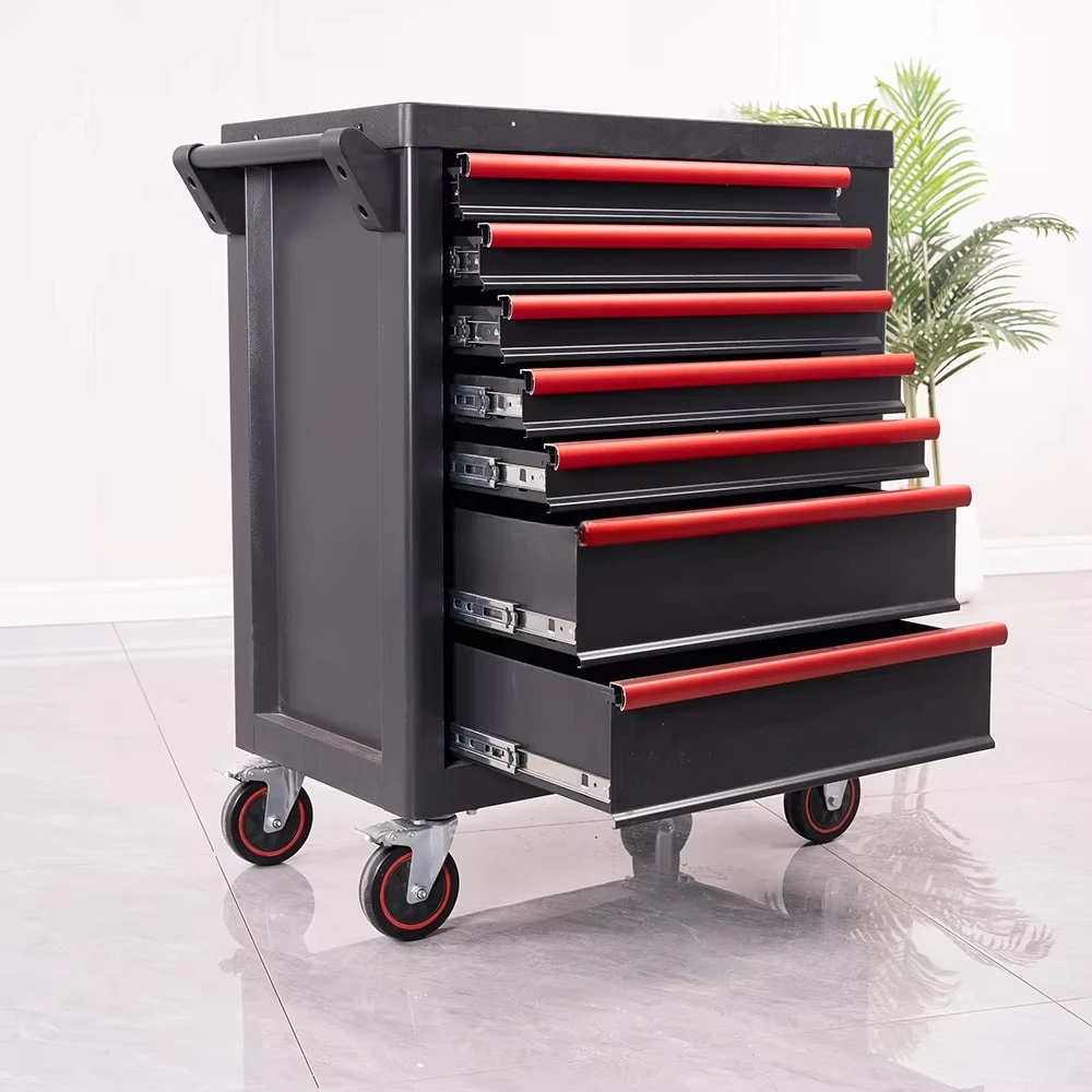#Garage Rolling Tool Chest Toolbox Workshop Lockable Tool Cabinet Workshop Mobile Utility Customized Drawers Trolley Tool Cart