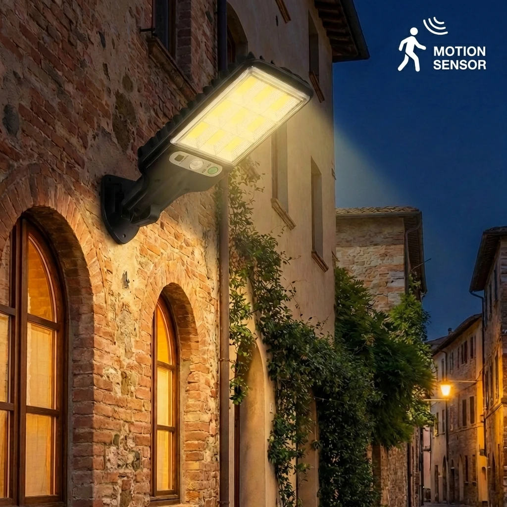 

Солнечные светильники для улицы, водонепроницаемые садовые светильники, уличные солнечные светильники для дорожек с датчиком движения для входа, гаража, заднего двора