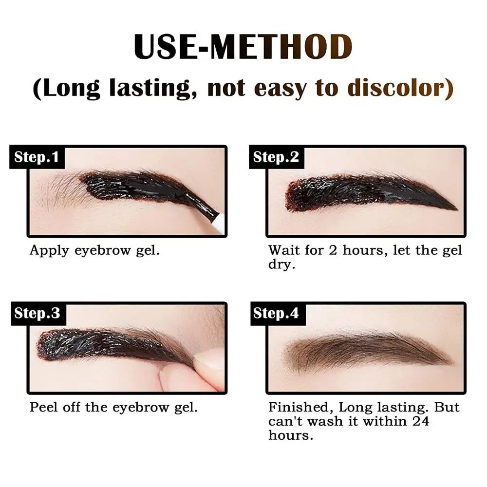 Wenkbrauw Tint Waterproof Wenkbrauw Tattoo Langdurige Tint Wenkbrauw Gel Natuurlijke Kleur Peel Off Tattoo Wenkbrauw Gel