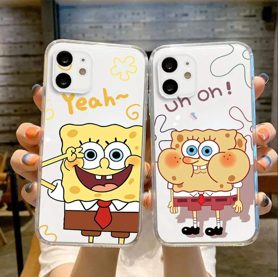 R15 SpongeBob SquarePants Soft Case for Moto G9 Powe One Pro E12 E22I E22 G52 G42 G32 G22 G23 Z2 Z Play P40 P30 Edge 30