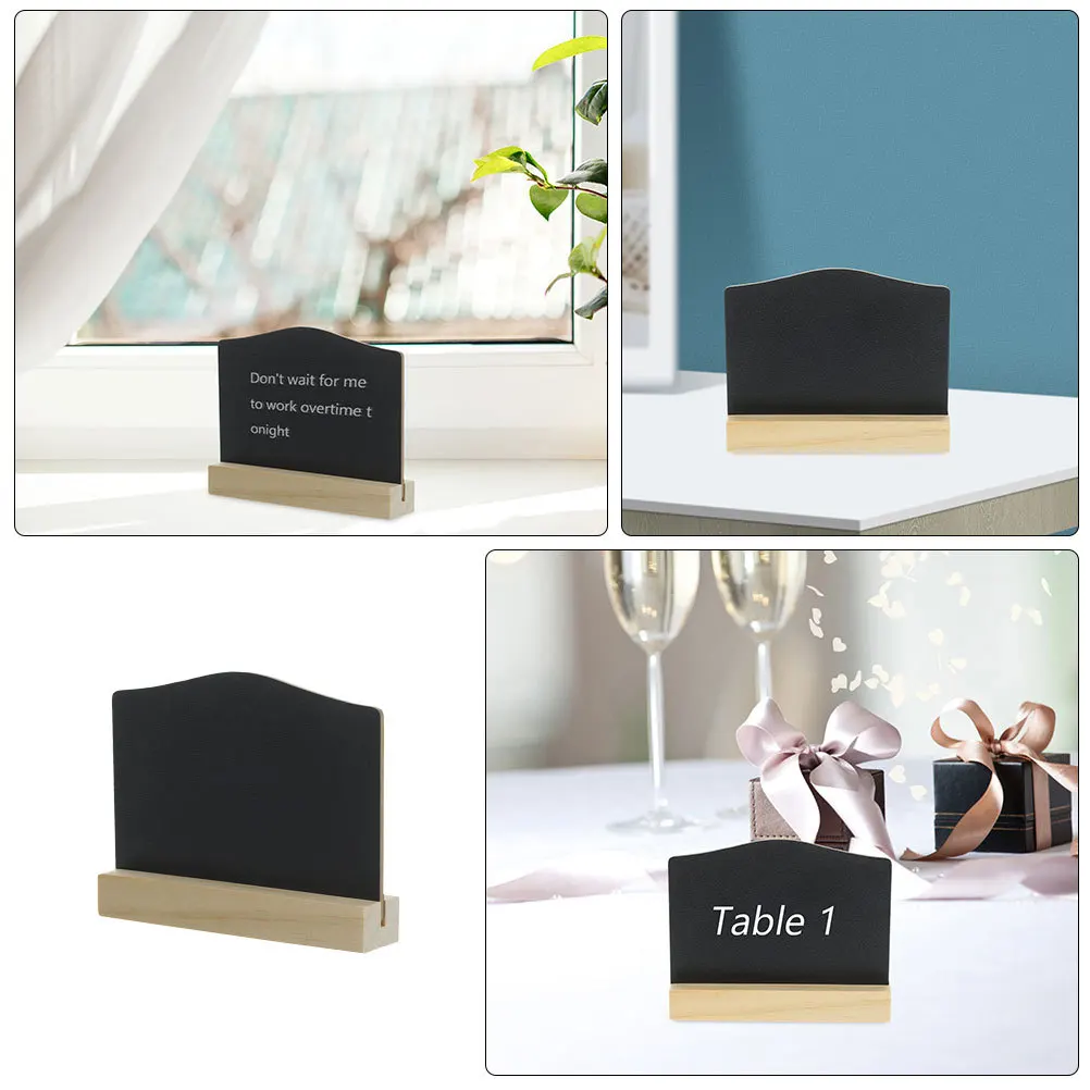 

6Pcs Mini Double-Sided Blackboard Signs Small Wooden Chalkboards Indoor Tabletop Display Reusable Chalkboard Desktop Chalkboard