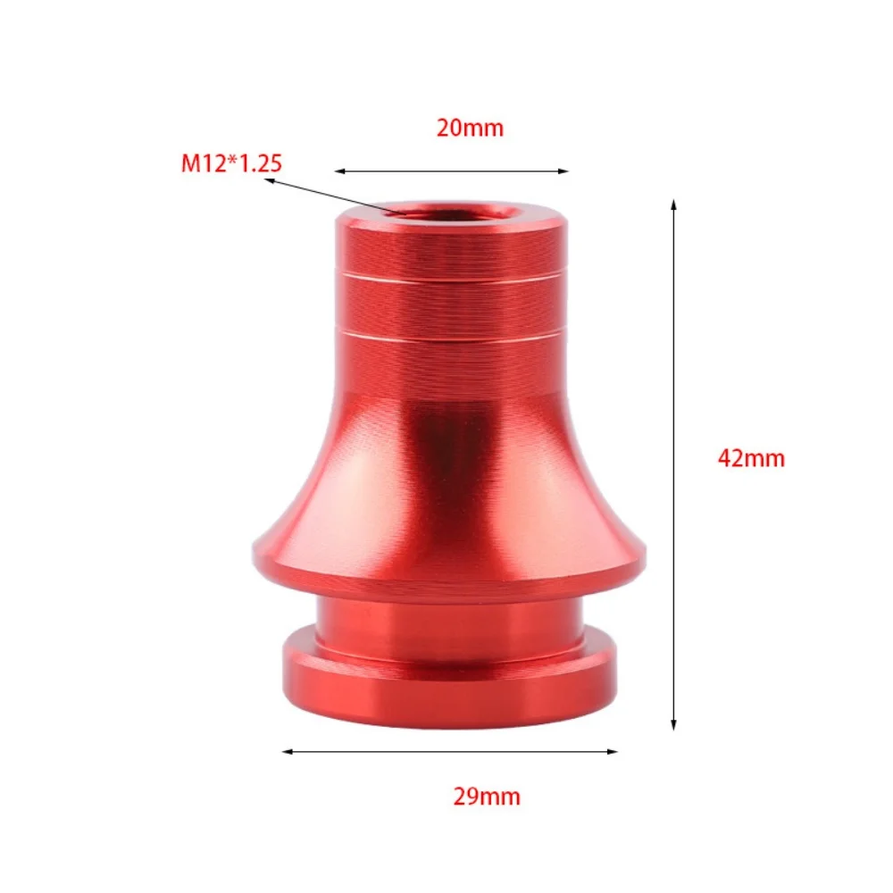 Universal M12*1.25 Thread Shift Knob Boot Retainer Adapter Manual Gear Shifter Red / Black