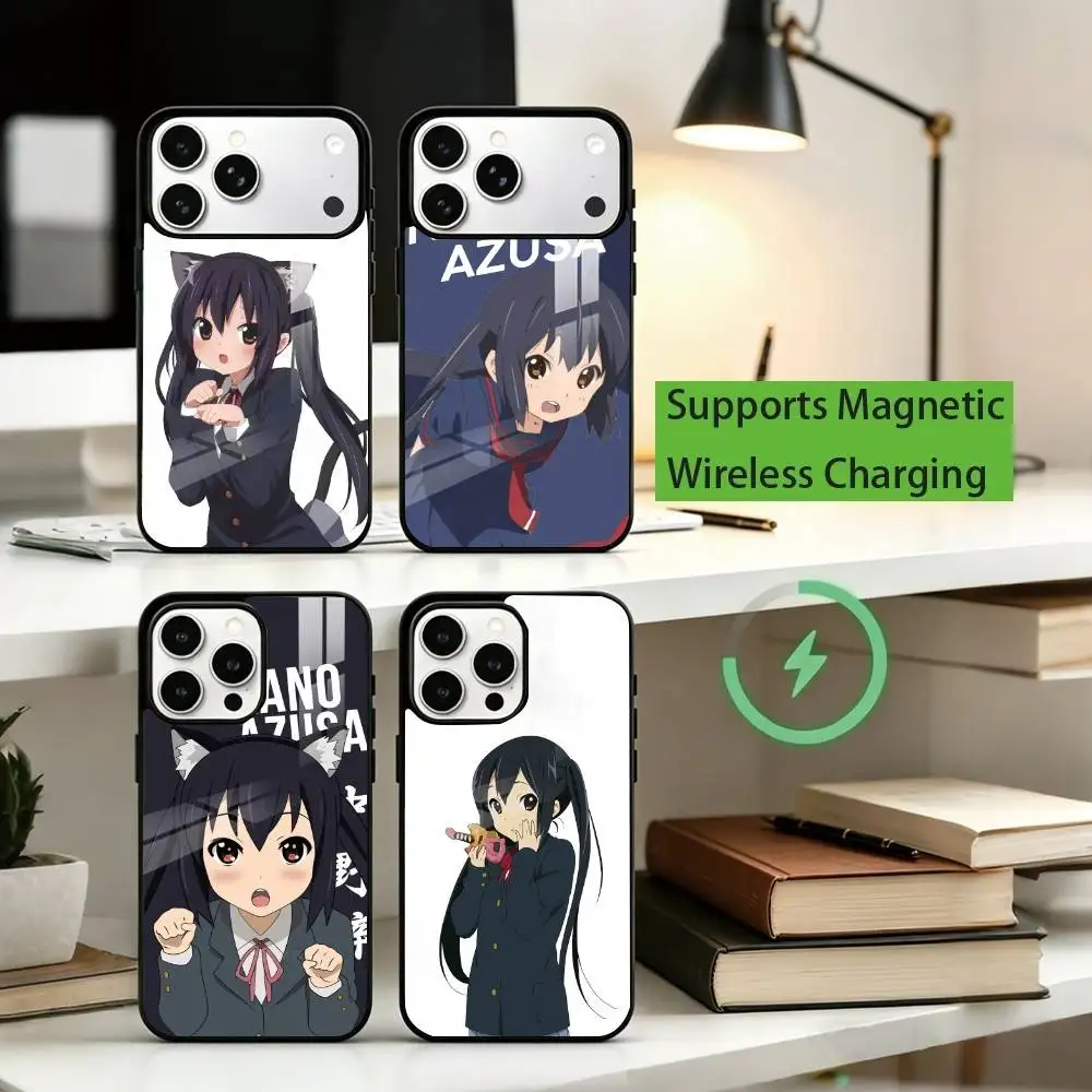

Anime K-On! Nakano Azusa Phone Case For iPhone17,16,15,14,13,12,11 Plus,Pro Allows magnetic wireless charging