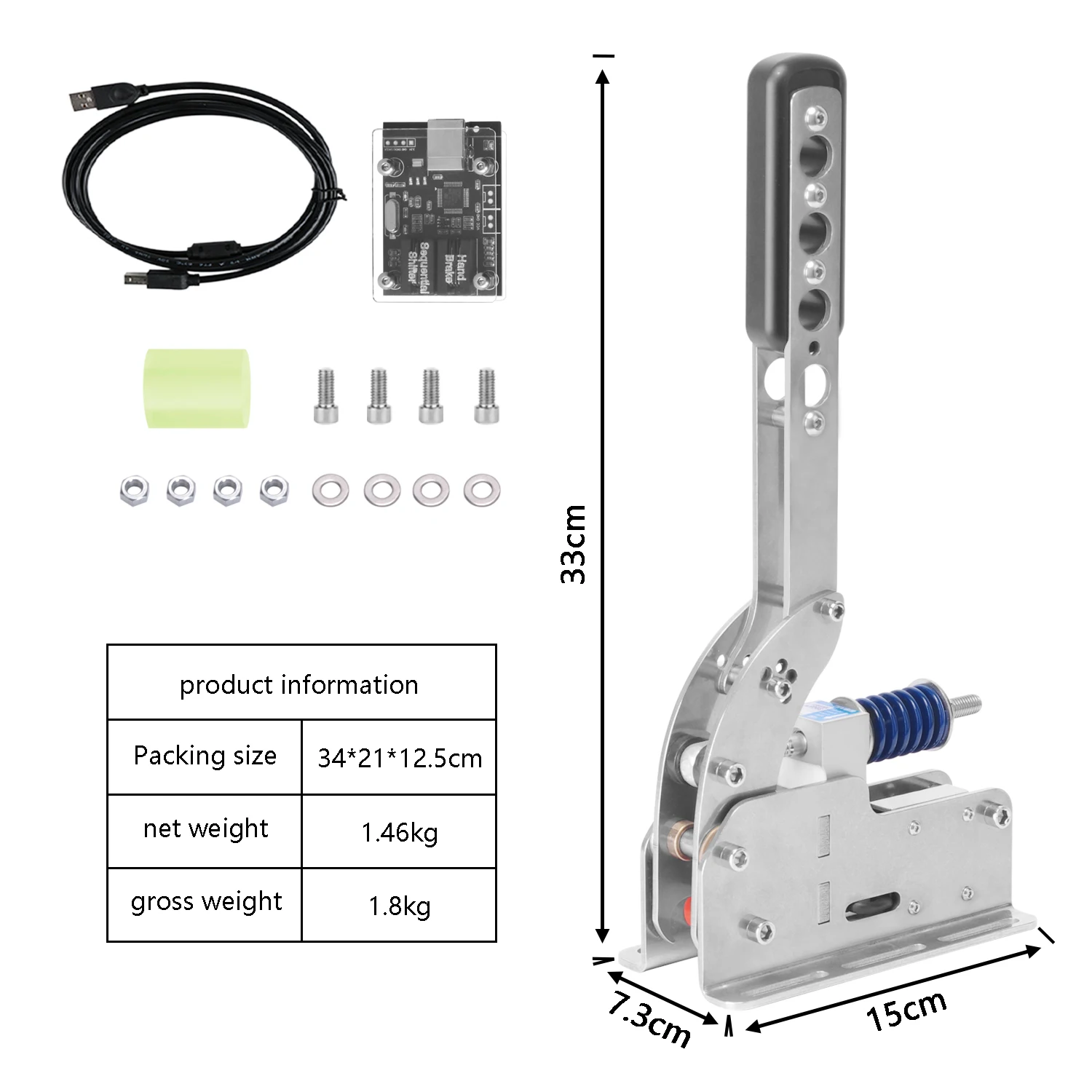 USB hamulec ręczny Sim do komputera gry wyścigowe Logitech G29/G27/G25 T300 T500 RS PC 64-bitowy ładunek komórkowy SIM wyścigi do rajdu regulowany