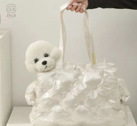 Winter Warm Pet Carrier Bag, Wind‑proof & Water‑resistant Handbag Shoulder Tote, Portable Travel Bag for Small Dogs Cats
