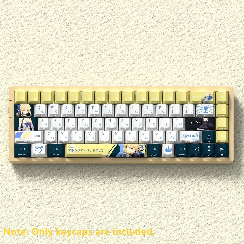 

74/129 key Japanese anime-style keycaps, suitable for hot-swappable mechanical keyboards