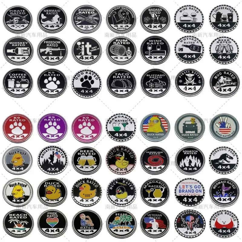

High-quality 4X4 Metal Aluminum Self-adhesive Car Stickers for Personalized and Fashionable Car Body Scratch Covering