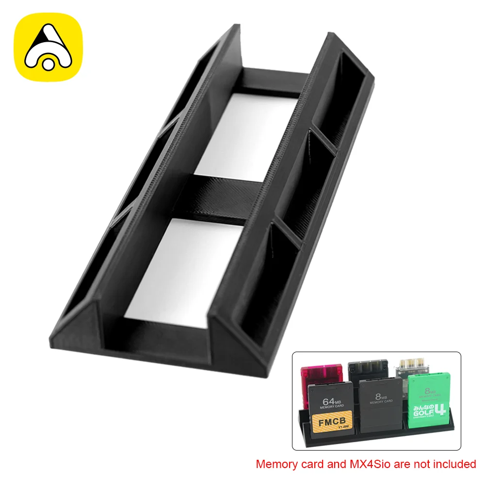 Apexneer 3D Printed Cooling Stand For PS2 Slim Game Console Bracket Open-Frame Design Accessories With Six Memory Card Slots ﻿ ﻿