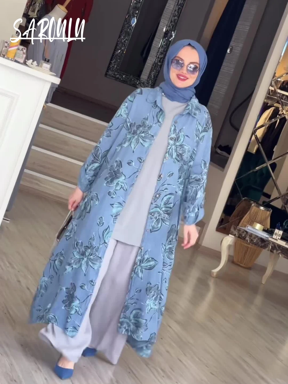 

3 Colors Takshita Classic Jacket For Women, Classy Long Newest Gowns, Hot Sale, Muslim Printing Romantic Dress, Party Daily