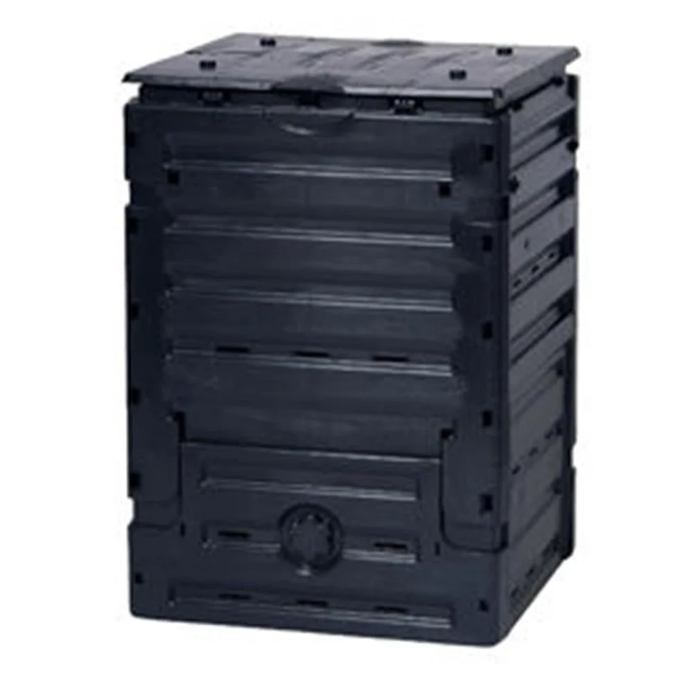 مركب مدمج بطول 11 قدم مكعب، مجموعة خالية من الأدوات، غطاء جيد التهوية، حماية من الرياح، سهل سحب سماد، تصميم موفر للمساحة