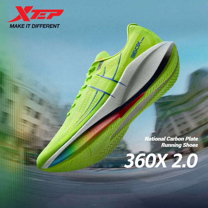 Xtep 360X 2.0 Professional Marathon Running Shoes Men's Racing Carbon Plate Shock Absorbent Sports Training Shoes 975219110035