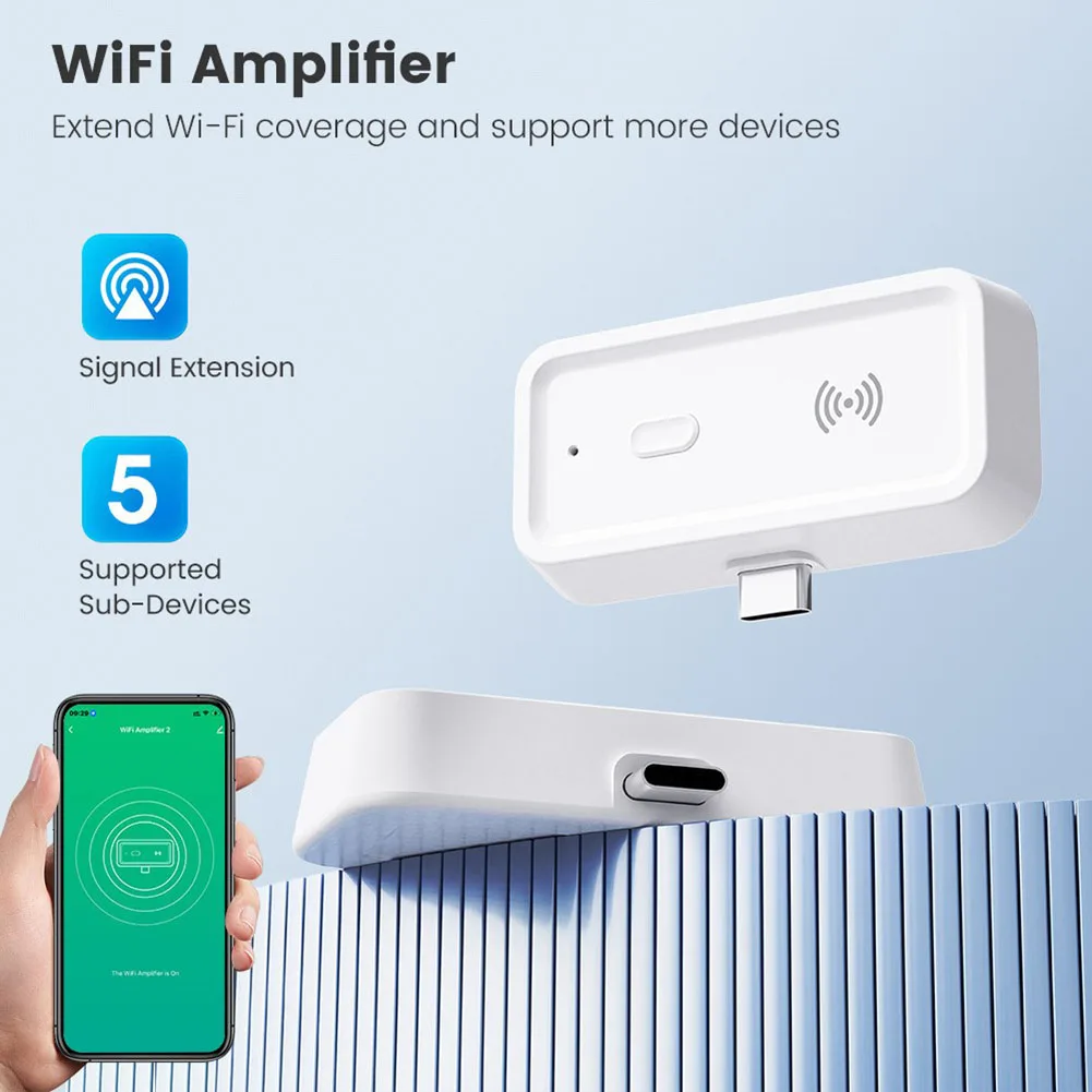 

For Tuya Smart WiFi Wireless Network Signal Booster Easy Plug-and-Play Boost Network Expansion Enhancer Signal Repeater