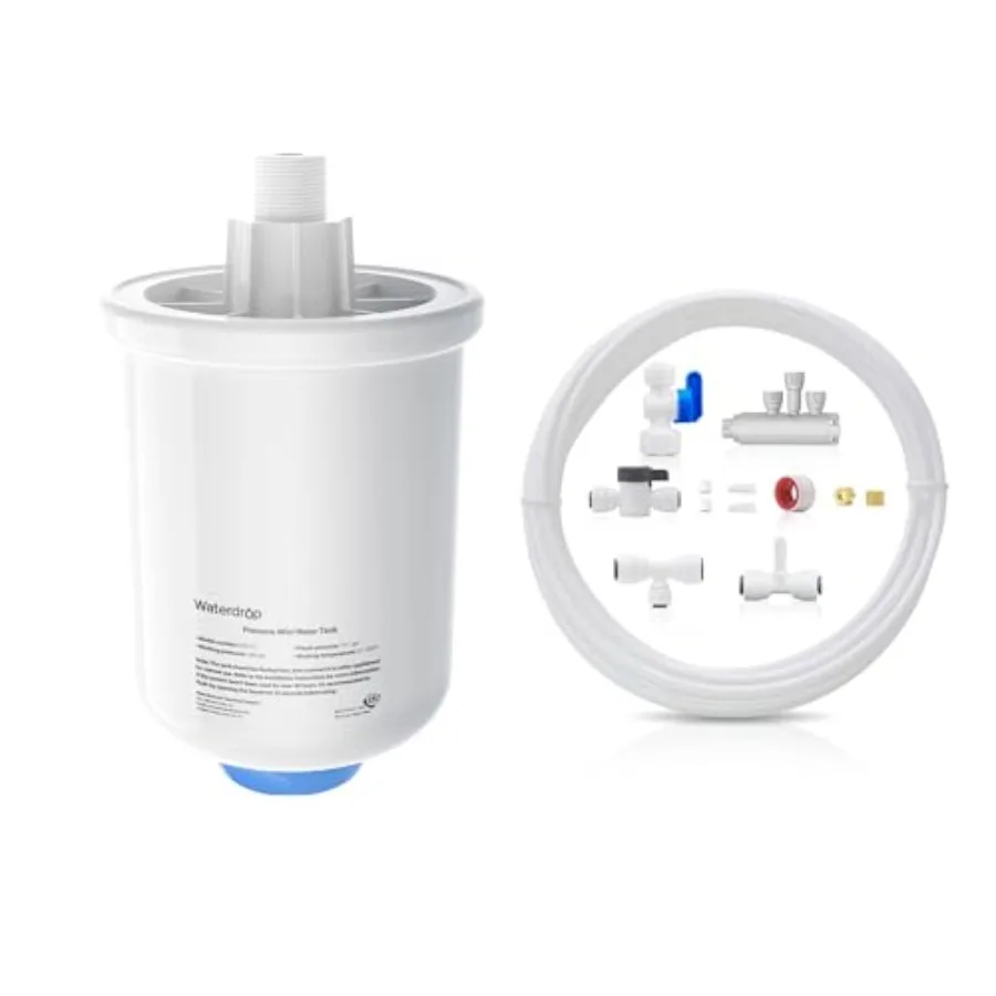 

XT Small Water Pressure Tank, RO Pressure Tank for All X8/X12/X16 Reverse Osmosis System to Connect the Refrigerator, Mini RO W