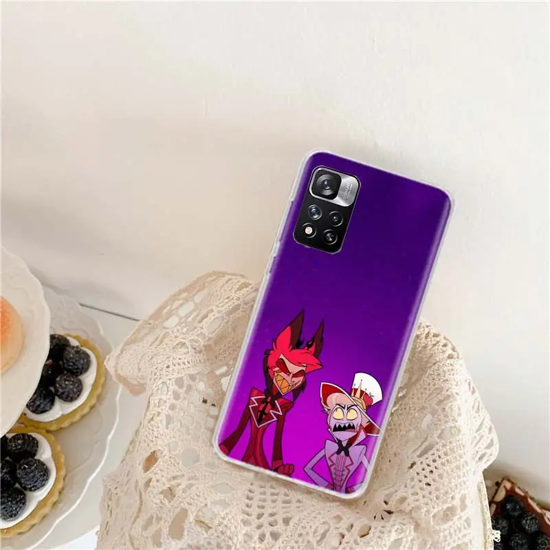 H-Hazbin Angel Dust Hotel Phone Case For Xiaomi Redmi Note 11 12 Pro Plus 12S 11S 11T 11E 10S 10 9 9S 9T 4G 5G 8 8T 7 Cover Coqu