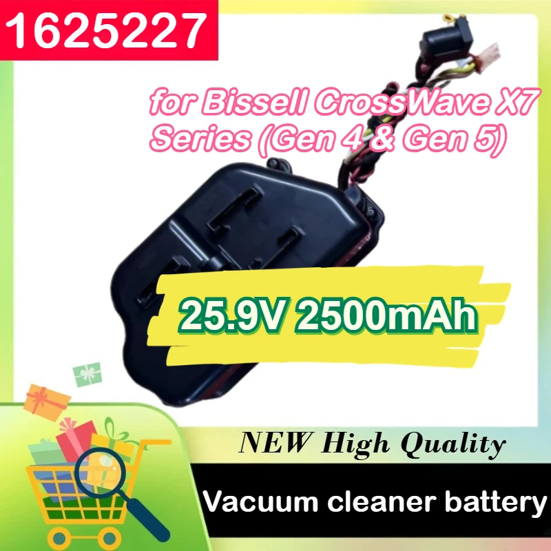 

1625227 Q30 Q4 25.9V 2500mAh for Bissell CrossWave X7 Series (Gen 4 & Gen 5) Cordless Wet Dry Vacuum Battery Pack