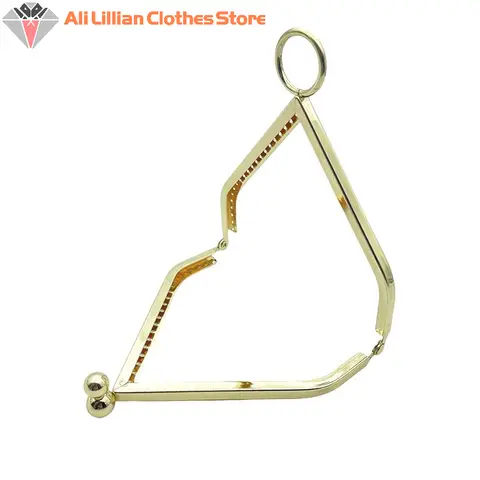 1Pcs Vintage Triangle Purse Frame 11cm Metal Kiss Clasp Coin Bag Hardware For DIY Bag Making Hardware