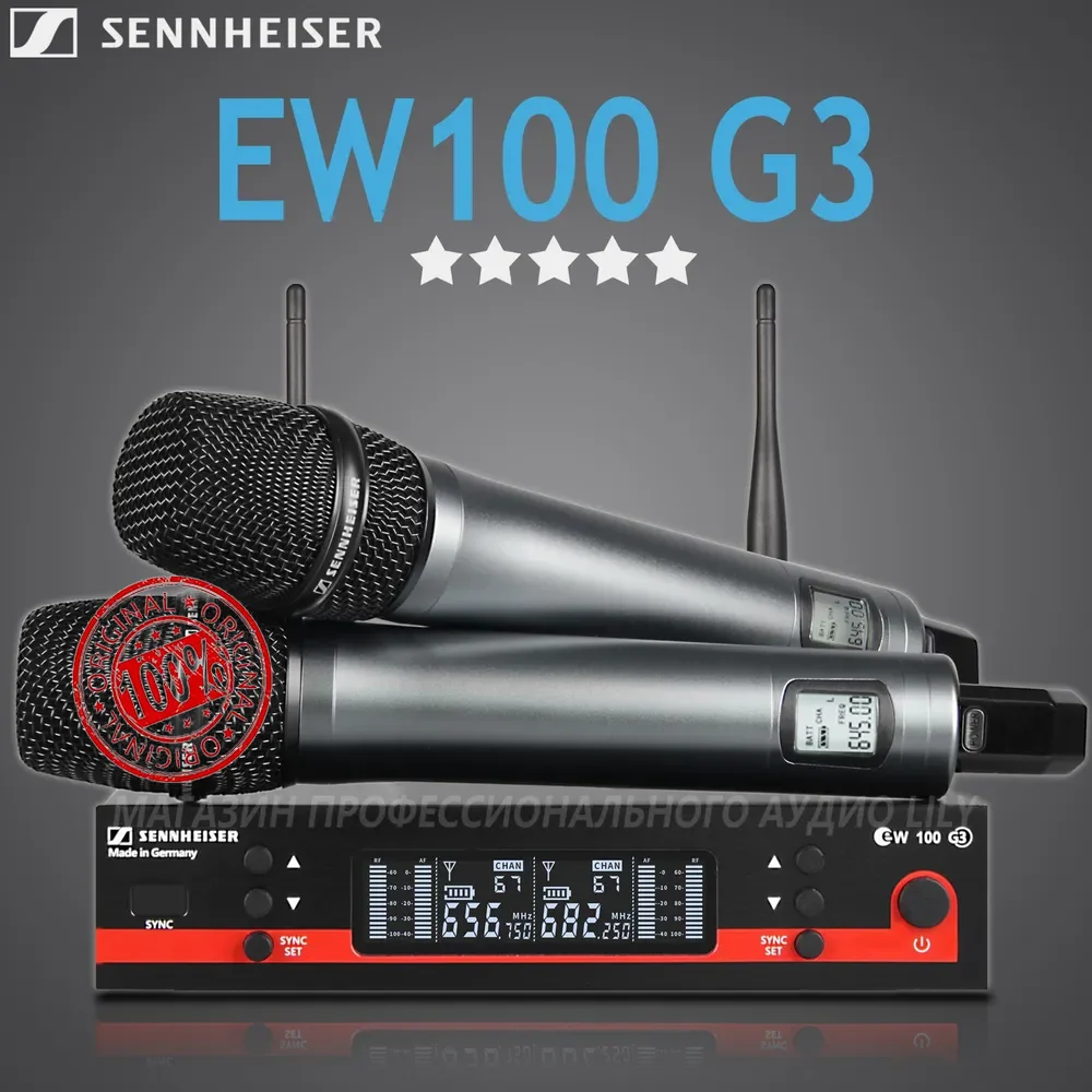 Sennheiser EW100G3 UHF True Diversity Wireless Handheld Microphone System E835 Capsule For Stage Karaoke Wedding Live image 2