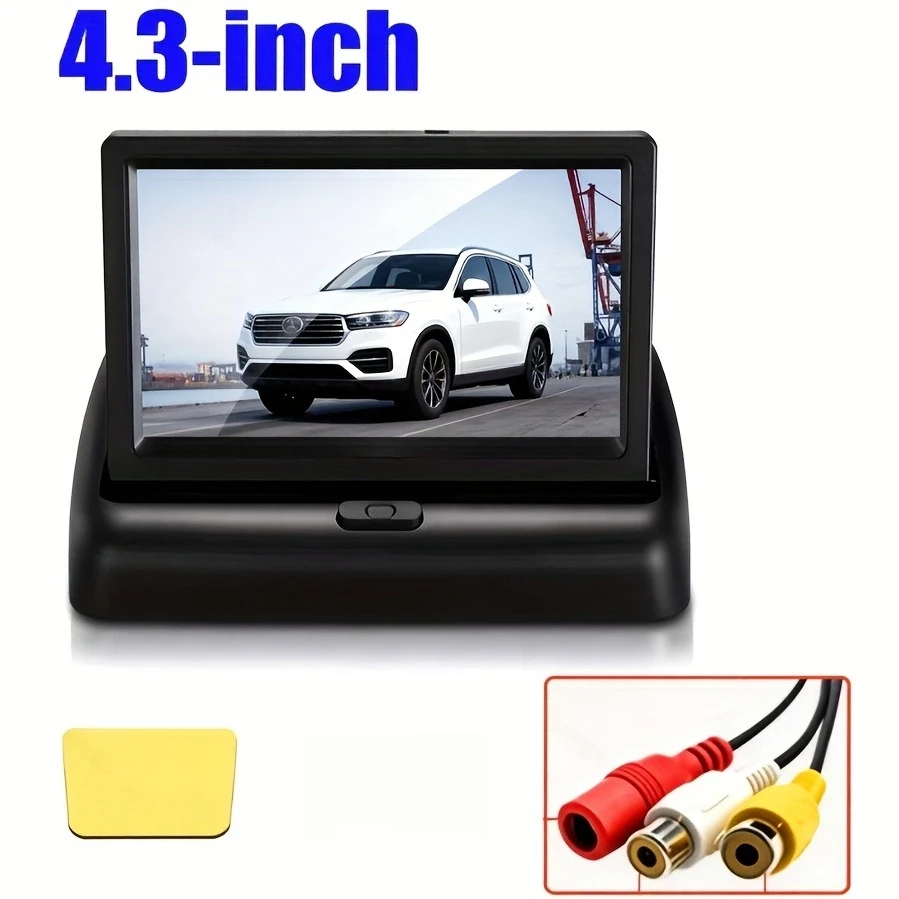 

Складной экран дисплея размером 10,92 см с AV-кабелем — простая установка для улучшенной видимости слепых зон и безопасной помощи при заднем ходе