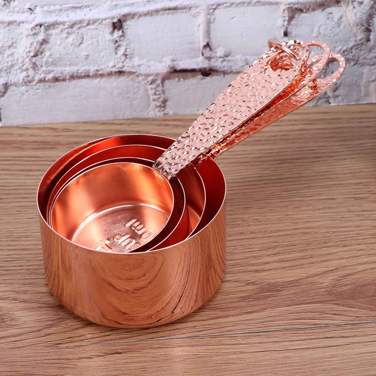 

4pcs Rose Gold Stainless Steel Measuring Spoon Set Graduated Kitchen Tools For Dry Ingredients Measurement Measuring Cups Spoons