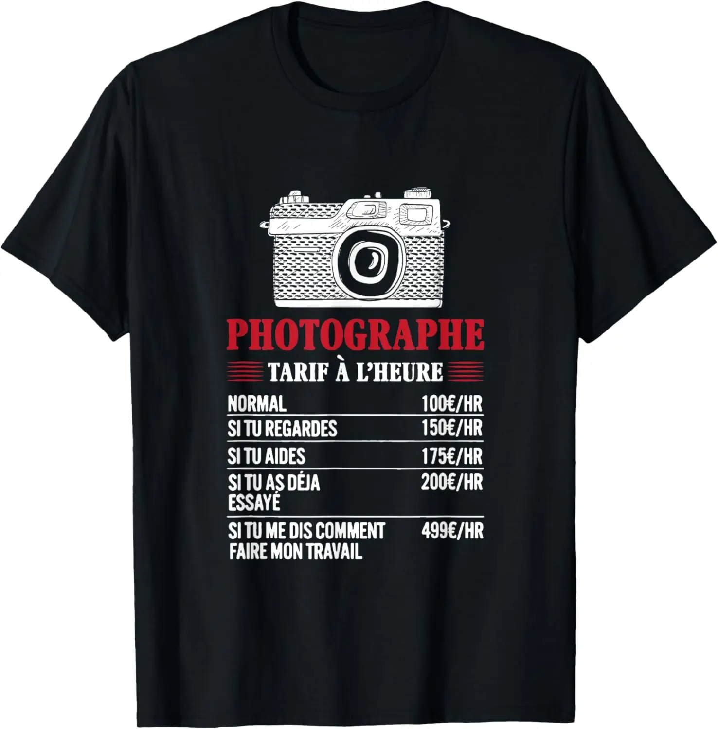 

Photographer Price Camera Audiovisual T-Shirt 100% Cotton O-Neck Short Sleeve Summer Casual Mens T-shirt Size S-3XL