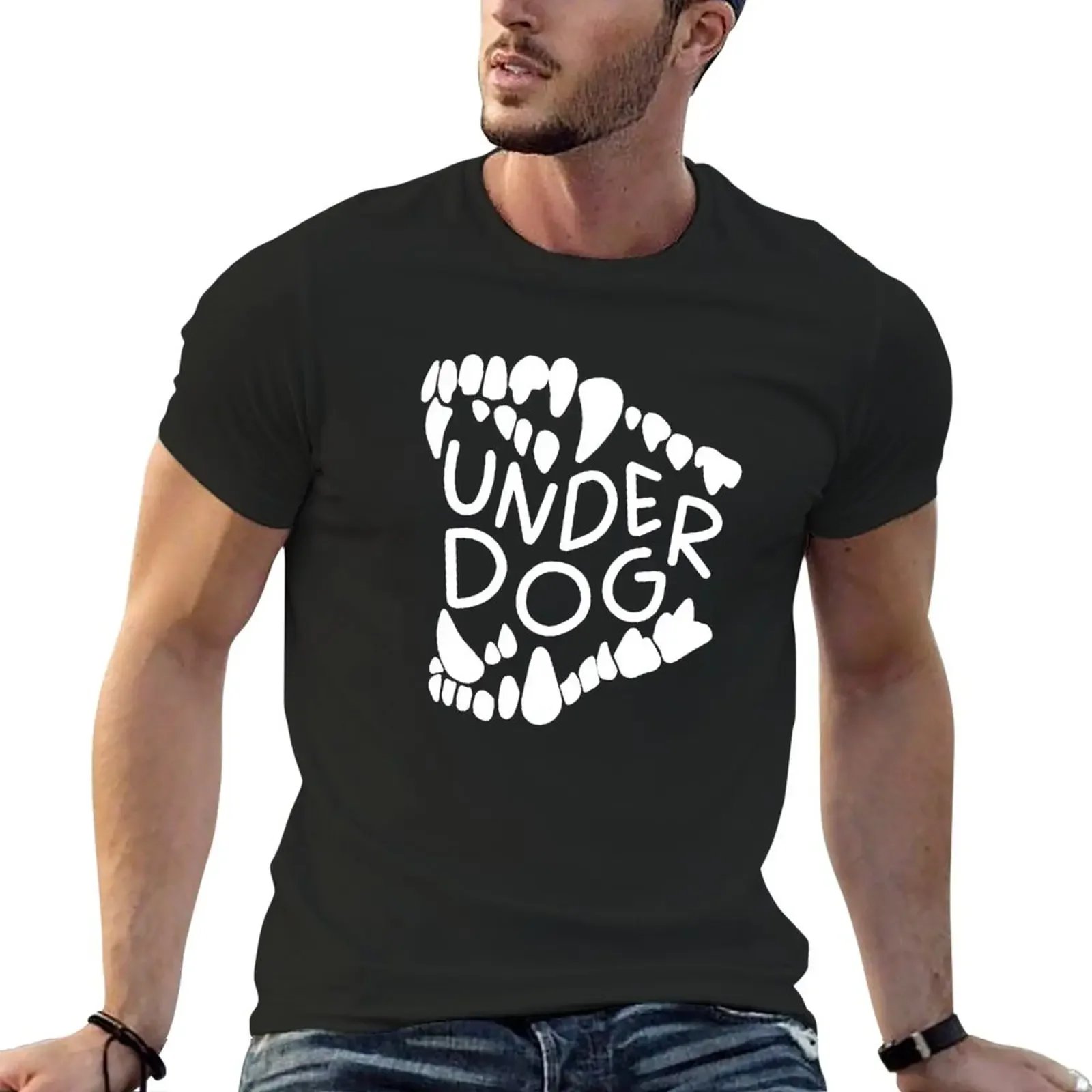 New u n d e r d o g (white) T-Shirt sports fan t-shirts vintage t shirt black t shirts designer t shirt men